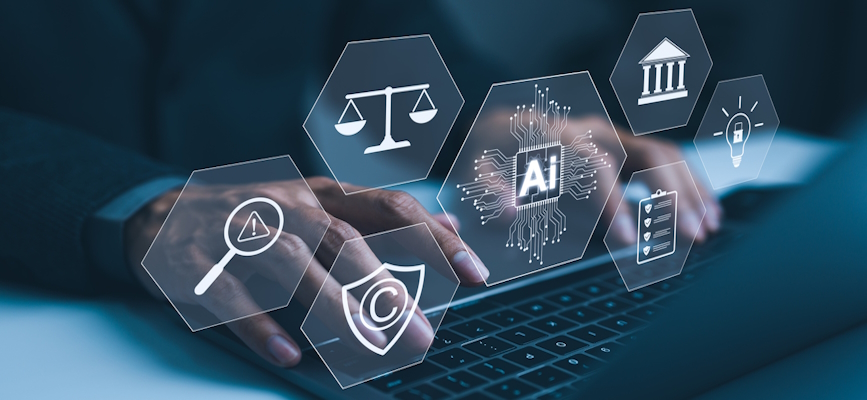 Concept art showing areas of AI governance