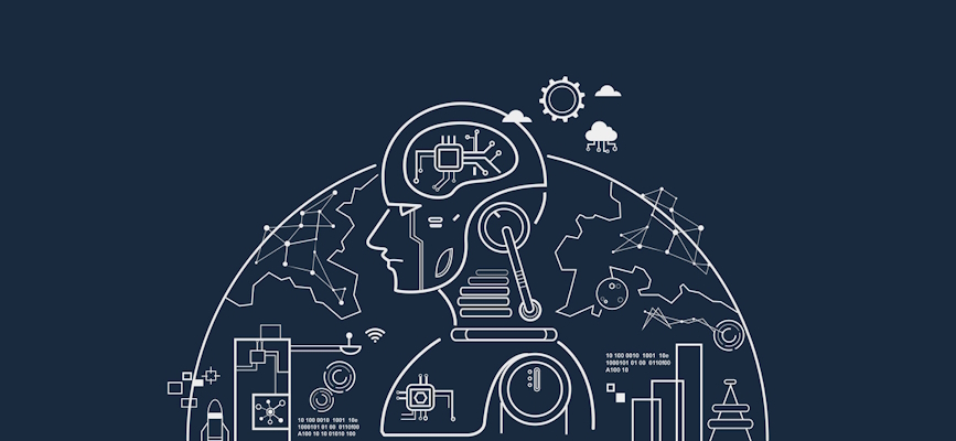 Concept art to suggest leaders considering AI risk