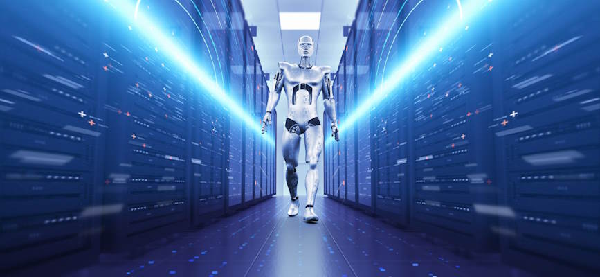 -concept of AI at the center of tech and content discovery-