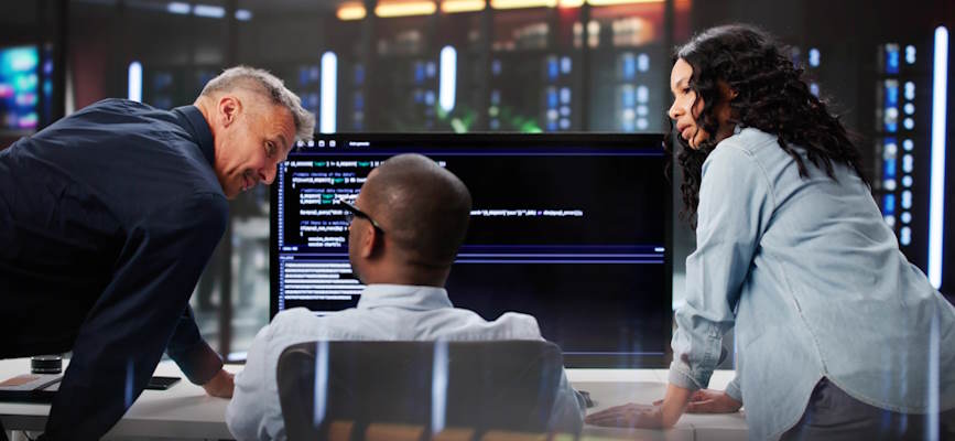 -people designing human centered AI workflow as part of strategy-