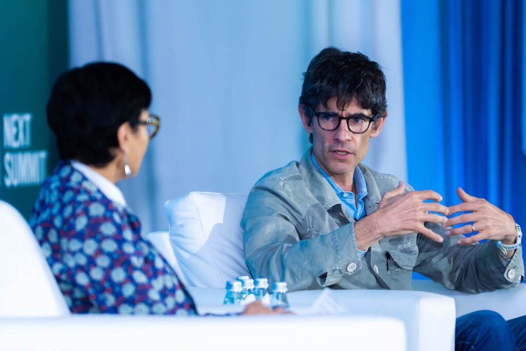 -Nicholas Thomson, CEO of The Atlantic, being interviewed by with Stephanie Mehta, CEO and Chief Content Officer of Mansueto Ventures at the 2026 DCN Summit-