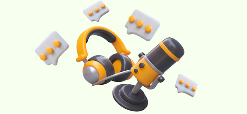 Icons that represent podcasting innovation